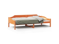 Cama Sem Colchão 80x200 Cm Pinho Maciço Castanho mel MAISON EXCLUSIVE