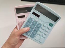 Calculadora Eletrônica De 12 Dígitos Com Bateria Solar E Dupla Função Padrão, Com Tela Lcd Grande, Calculadora De Escritório Rosa Slowmoose