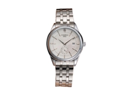 Relógio de Pulso Masculino Elegante de Quartzo com Pulseira de Aço Inoxidável Branco