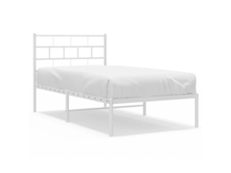Metal Bed Frame, Metal Bed Frames Vidaxl Branco Aço (100 X 200 Cm)
