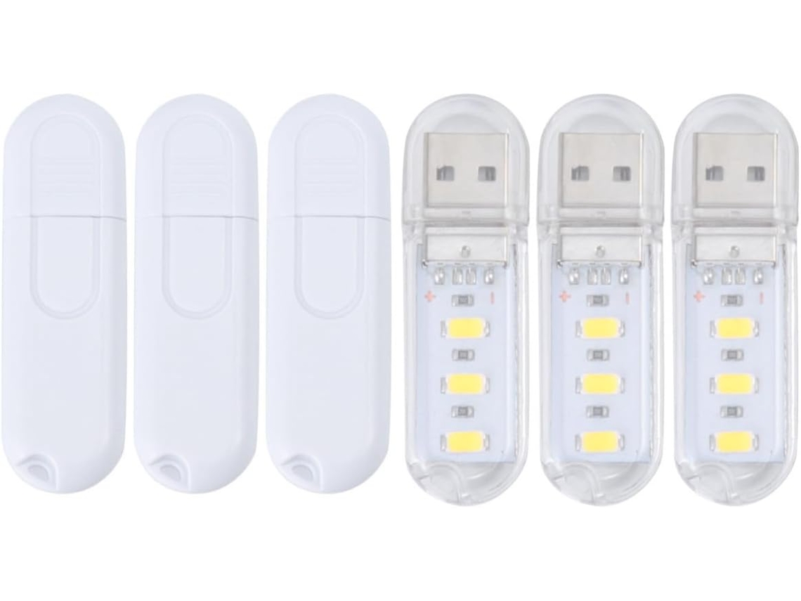 Conjunto Com 6 Luzes Noturnas Led Usb, Portáteis E Controle Por Toque,