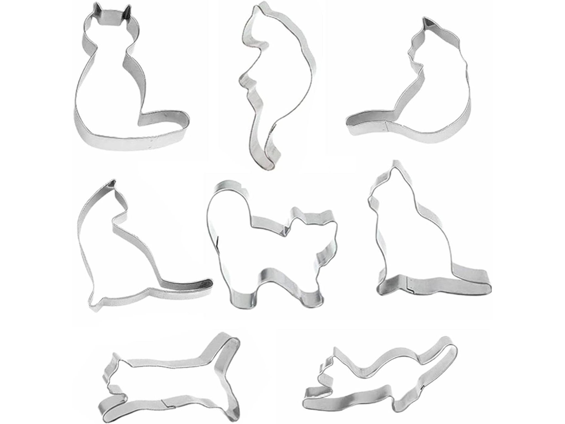 Conjunto De 8 Formas Para Pão E Bolos, Formato Gato, Para Forno, Confeitaria E Preparo Doméstico