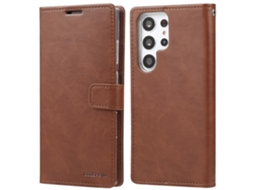 Capa Para Celular Samsung Galaxy S23 Ultra 5g Goospery Blue Moon Em Couro Texturizado Crazy Horse