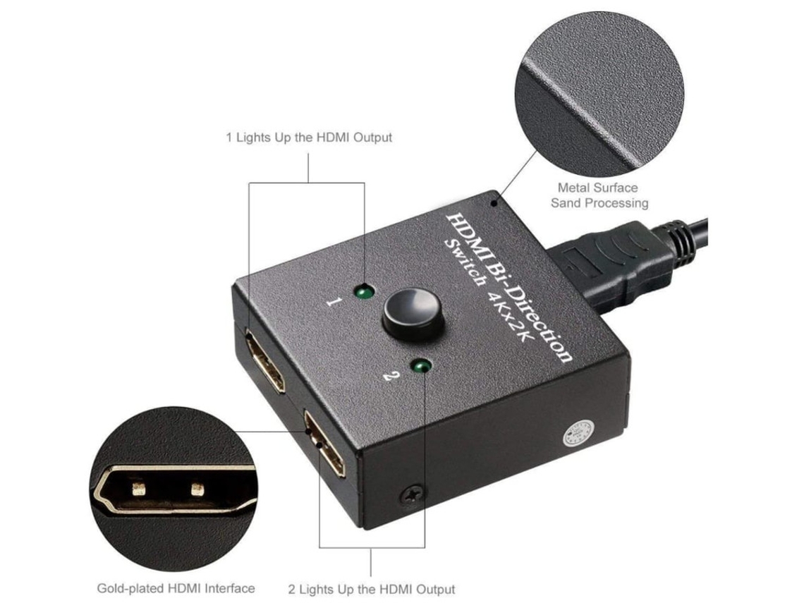 Tbs2243 Hdmi Bi Direction Switch Splitter 4k Uhd Full Hd 3d Yizhood Preto