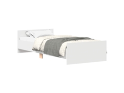 Conjunto 1 Estrutura De Cama Moderna Vidaxl Branco Derivados De Madeira
