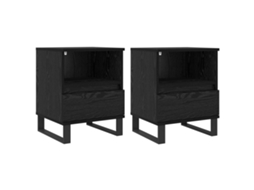 MAISON EXCLUSIVE Cama com Guarda-Roupa Carvalho Preto com Gaveta (40x35x50 cm)