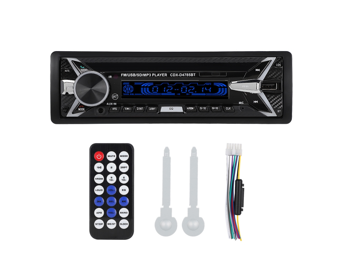 Painel Removível para Carro, Leitor de Cartão Mp3, Transmissor Fm, Reprodutor de Áudio AQUAFORGE