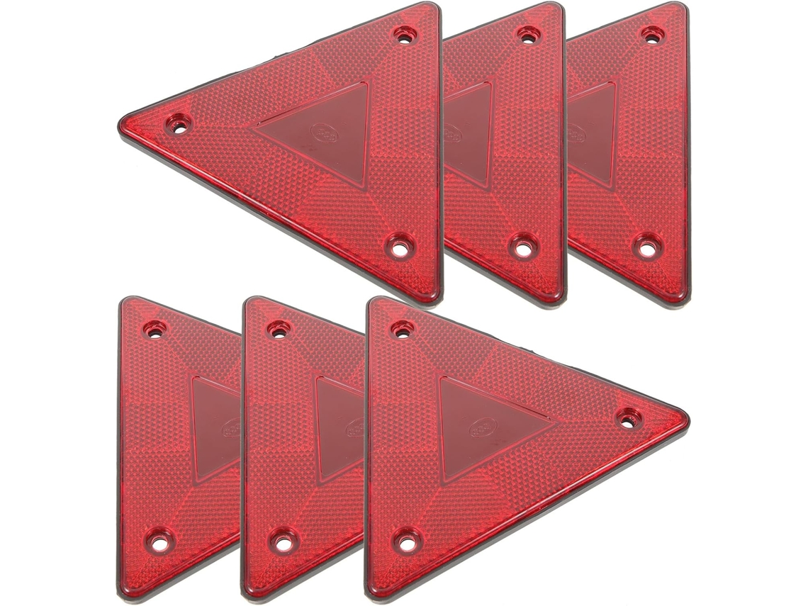 Placas De Segurança Triangulares De Plástico Preto Para Carros.
