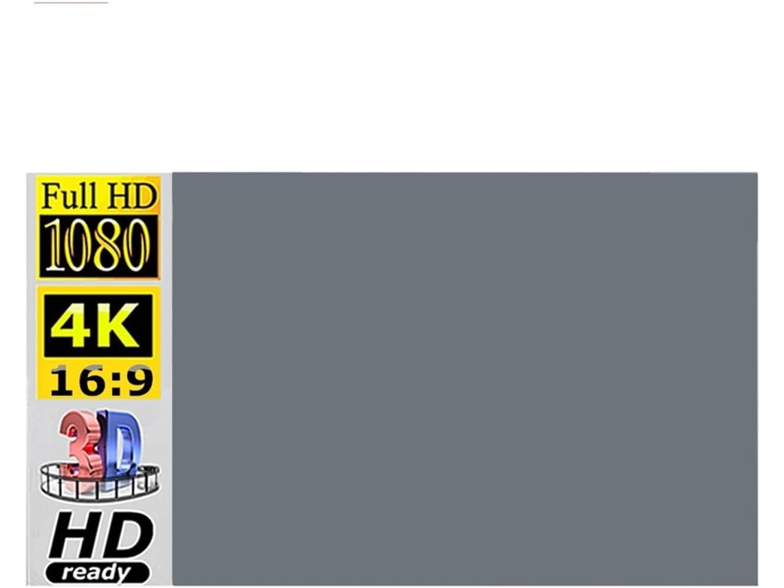 Tela de Projeção 133 Polegadas 16:9 Hd Antirreflexo Portátil