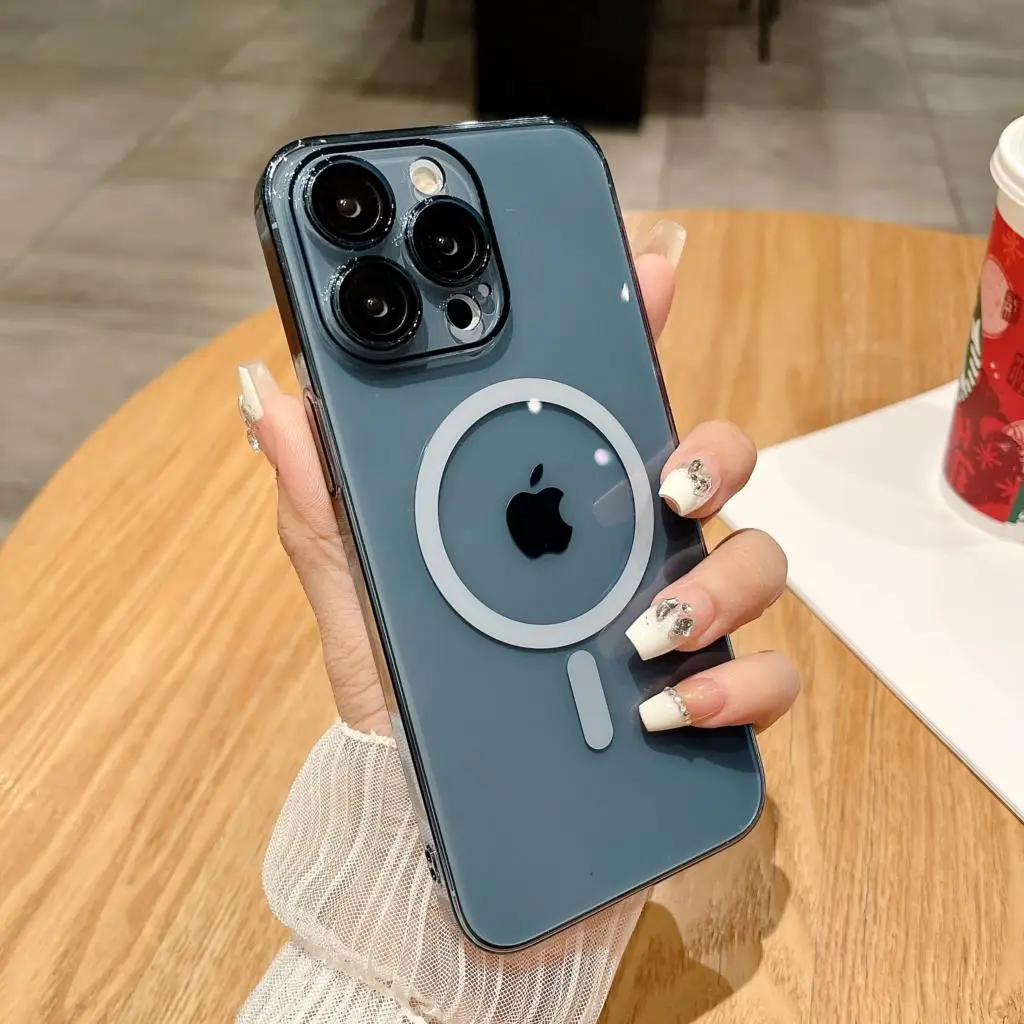 Capa Protetora Ultrafina E Rígida Para Carregamento Sem Fio (iphone 11 Azul).