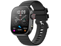 Smartwatch Com Chamada Bluetooth Tela Grande De 2.01 Polegadas Frequência Cardíaca Temperatura Corporal À Prova Dágua Fitness Led Yizhood