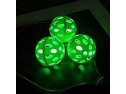 Bolas de pickleball com luz LED, pacote de 4, padrão USAPA, 40 furos, verde CHARM