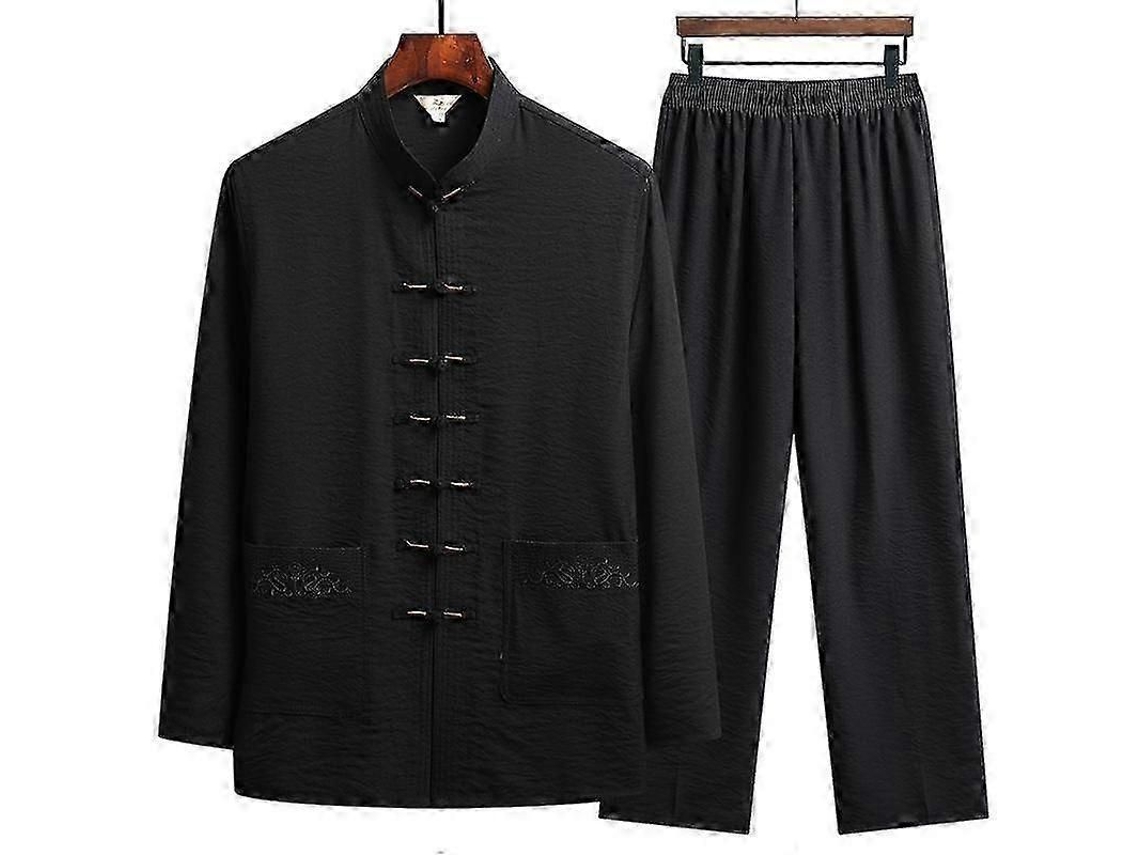 Camiseta Para Homem De Linho E Algodão - Lavagem À Mão Fria, Passar No Normal, Etiqueta Incluída Preto