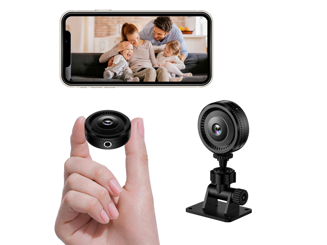 Mini Câmera De Vigilância Wifi 5ghz 1080p Com Visão Noturna (preta)