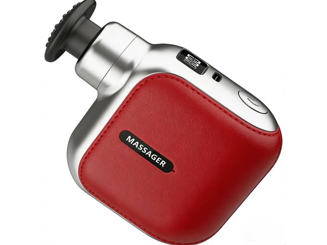 Pistola De Massagem Muscular Mini De Bolso Halinuia Recarregável, Alívio De Tensões Musculares,vermelha