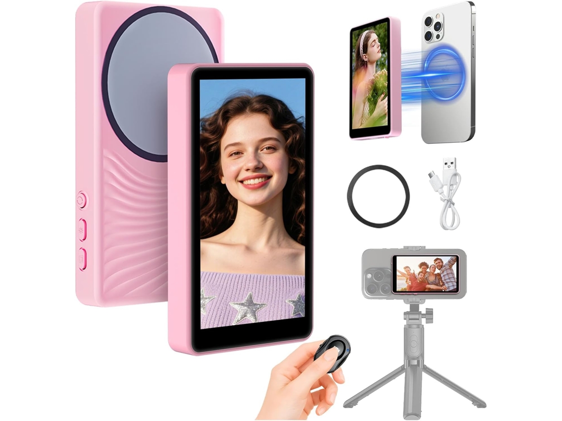 Monitor 4K Magnético YUNZII para Vlogs e Selfies com Controle Remoto Bluetooth (tela 30hz)