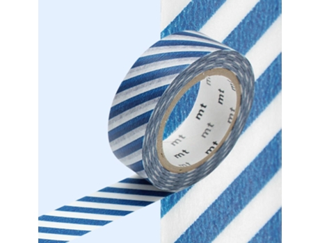 Fita Adesiva Listrada Azul marinho MASKING TAPE (1,5 cm X 7m)