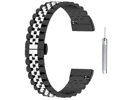 Pulseira De Aço Inoxidável Com 5 Contas Para Fitbit Versa 3/versa 4, Substituição Com Ferramenta Saisiyiky