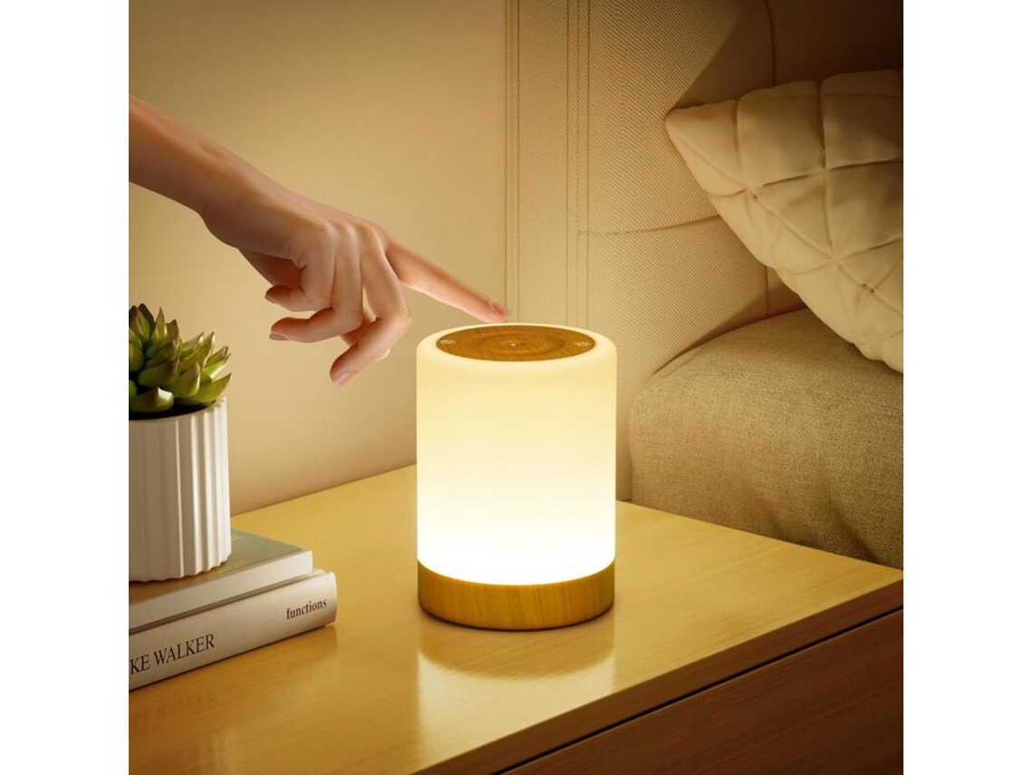 Abajur De Cabeceira Sensível Ao Toque Com Brilho Ajustável. Luz Noturna Led Rgb Mudança Cor Para Crianças. Lâmpada Amamentação Recarregável Via Usb