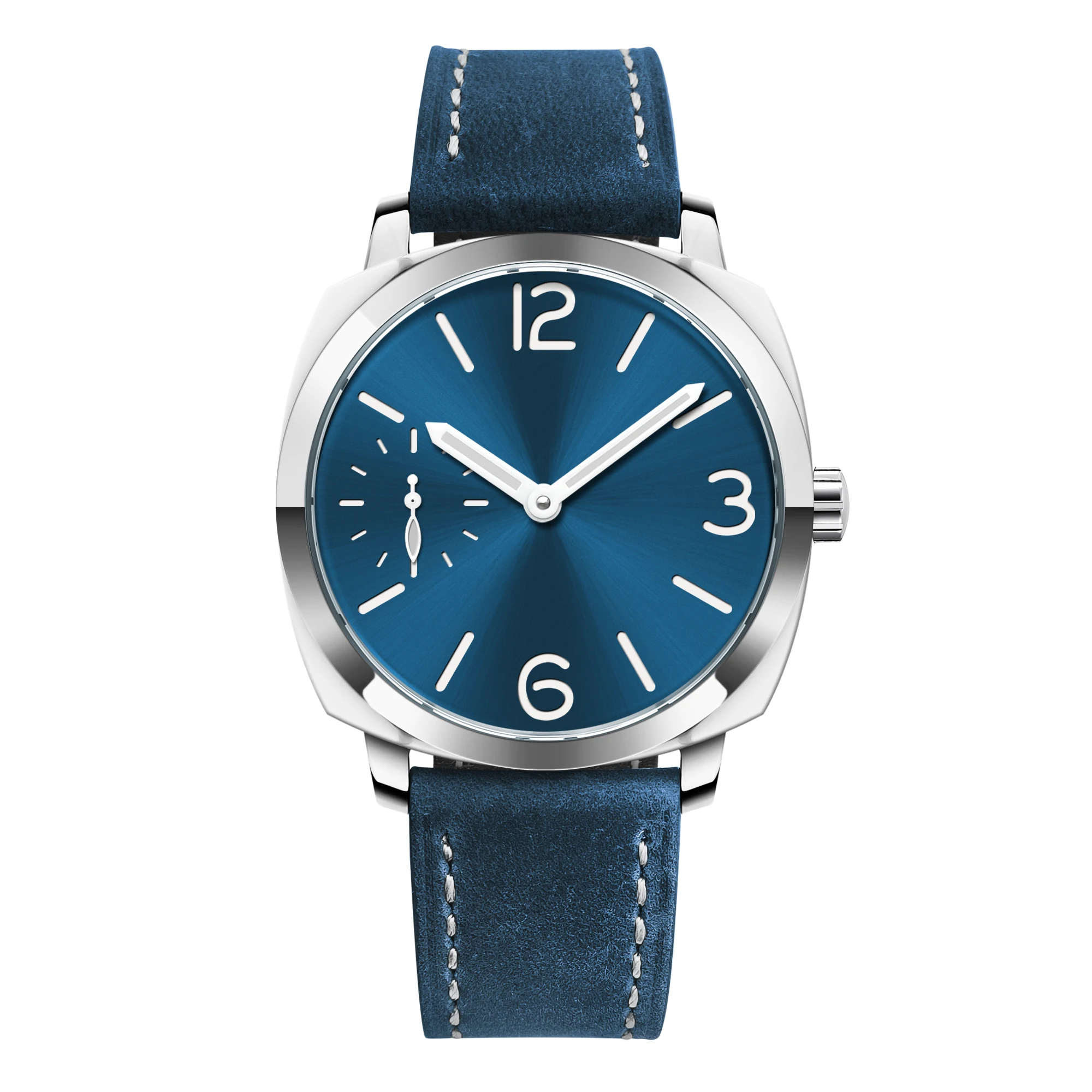 Relógio Masculino Mecânico Automático Simples Em Aço Inoxidável (azul), Modelo Esportivo À Prova D'água.