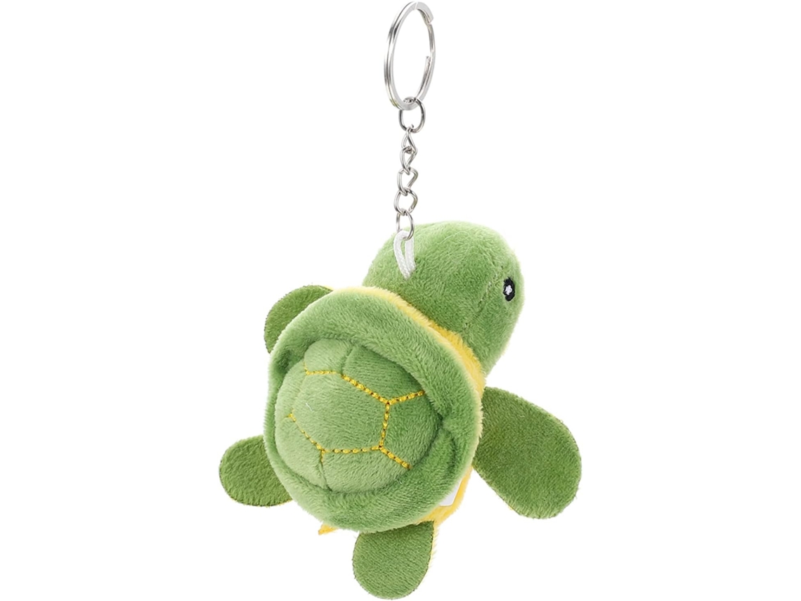Conjunto De 10 Miniaturas Tartarugas Pelúcia Com Pingente E Chaveiro