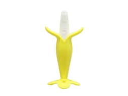 Primerox dentes de Banana 3d em Silicone Macio para Bebê, Alivia Dor de Dentes, Verde Branco