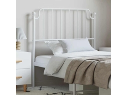 Vidaxl Cabeceira De Substituição 100 Cm Metal Branco