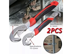 2 Pcs Chave De Boca Aberta Universal Aço Cromo Vanádio 9-32mm Autoaprisionamento Multifuncional