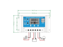 Controlador de Carga Solar 100a com Display LCD S/MARCA