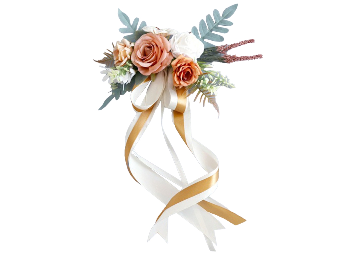 Laxiscreed Bouquet De Flores Artificiais Laranja Para Decoração De Casamento E Eventos