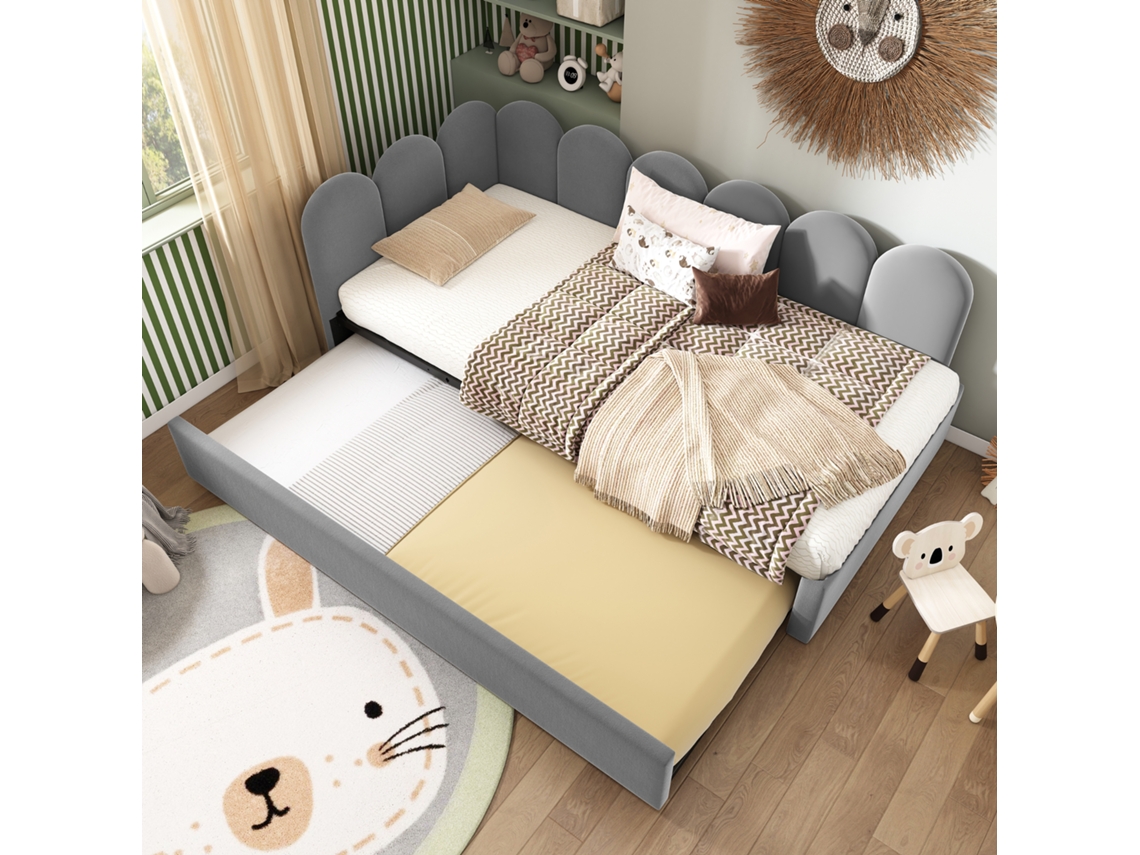 Sofá-cama 90x200+90x190 Com Gavetas E Cama Auxiliar