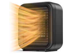 Aquecedor Elétrico Cerâmico Mini 800w Com 2 Níveis De Potência E Proteção Contra Sobreaquecimento E Queda (preto)