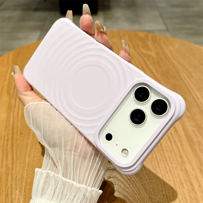 Capa Protetora Magnética De Silicone Líquido (roxa, Para Iphone Air), Resistente A Quedas E Com Toque Suave.
