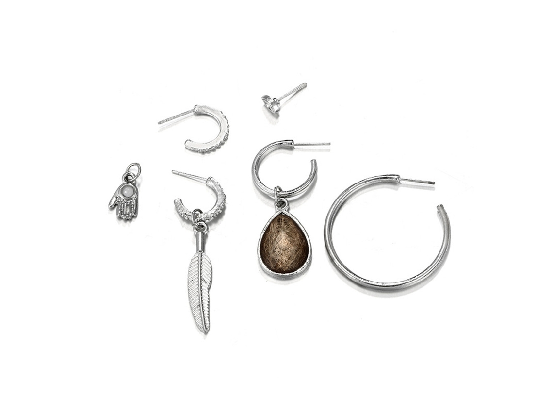 Brincos Vintage Boêmio De Ouro Com Folhas Acessório Feminino