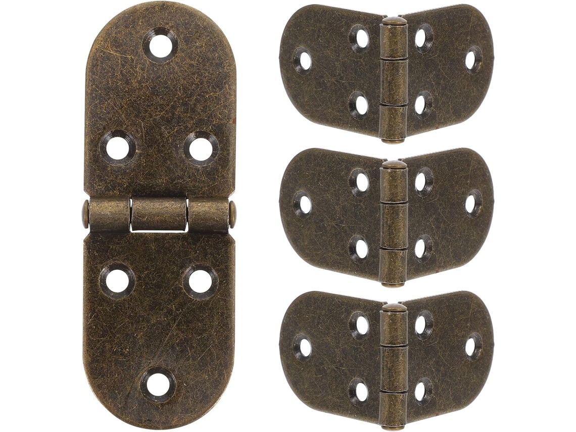 Dobradiças Para Móveis Nuobesty Com Borda Arredondada Fácil, Conjunto De 4 Peças Em Liga Zinco Com Design Giro 180-graus
