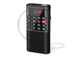 Mini Rádio Fm Portátil de Bolso MDUG (preto)