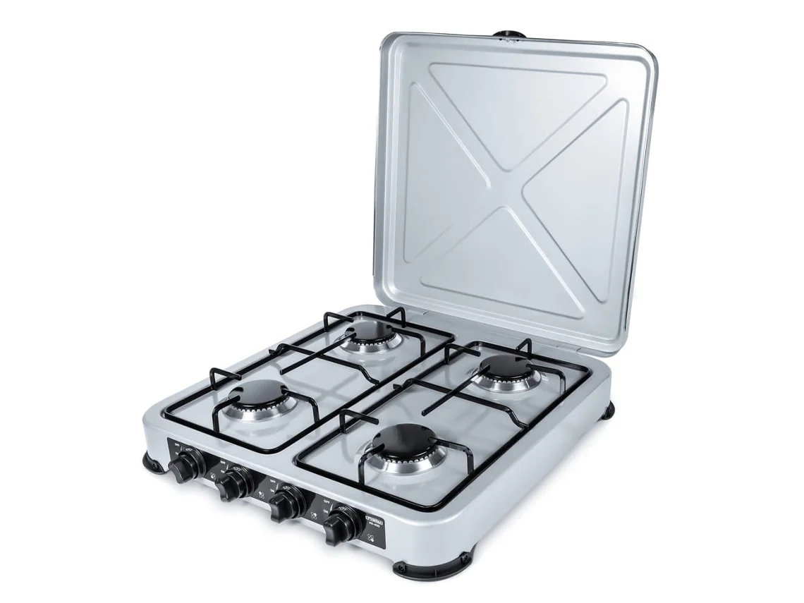 Promis Kg400 Four-burner Gas Stove Silver