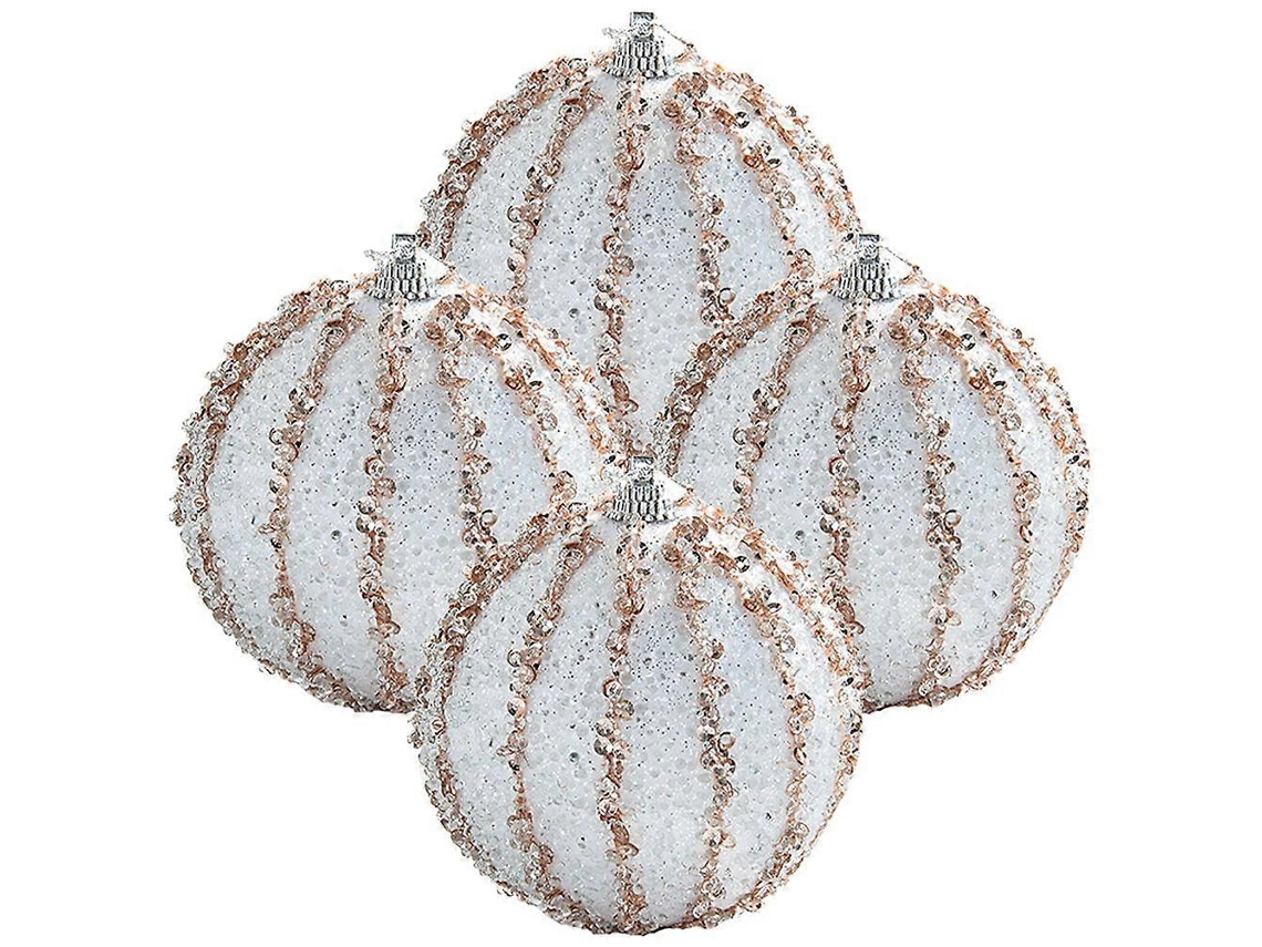 Enfeites Para Árvore De Natal, Bolas De Espuma De 8 Cm, Pacote Com 4 Olysi Shop