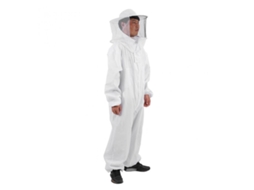 Fato De Apicultor Fato Profissional Integral Com Véu E Chapéu Redondo, Branco, Tamanho Xl