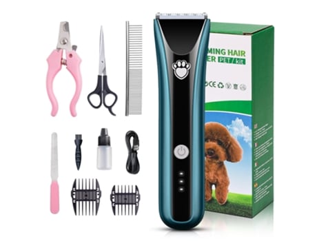 Máquina de Tosse para Tosa Tosquiadeira Profissional para Animais de Estimação Recarregável Kit Tosse para Tosquia de Baixo Ruído SAMURIIRON