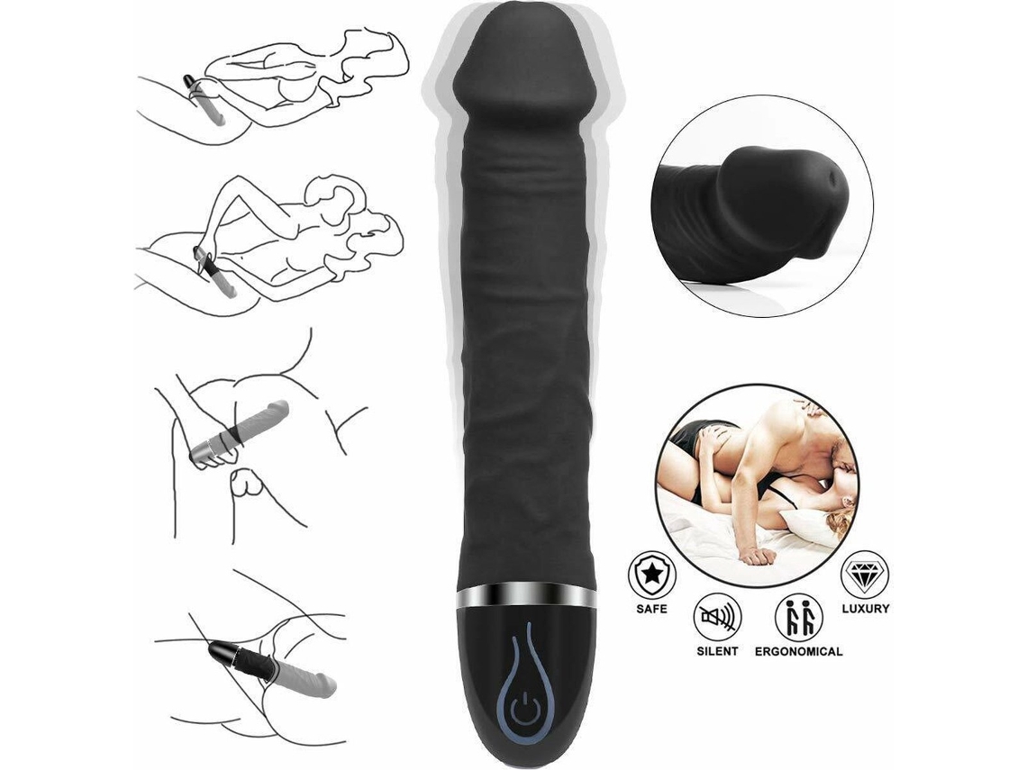 Dildo Vibrador Realista 20cm, 7 Modos, para Ponto G/clitóris, Uso Anal ZYBLSSBB