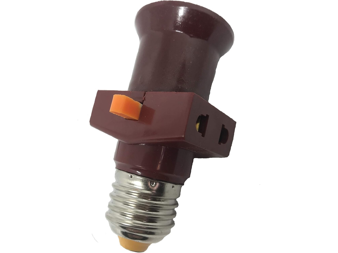 Tomada de Rosca E27 com Interruptor 6a BRILVIBERA