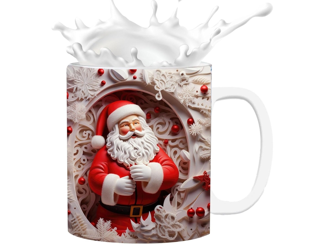 Caneca De Natal De Cerâmica Com Papai Noel – Caneca Do Papai Noel