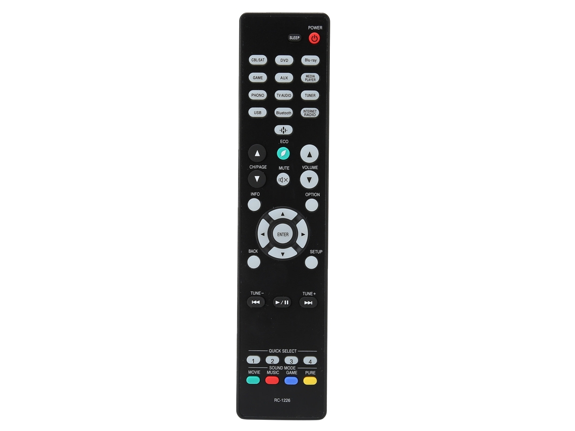 Controle remoto RC1226, compatível com sistema receptor AV Denon AVRS650H CHABERLU