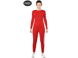 Fato de Mulher CAR&GUS Conjunto de Collant de Elastano Vermelho de 2 Peças (Tam.: M/L)