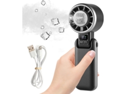 Pequeno Ventilador Portátil - Dobrável Resfriamento Turbo 3600mah 5 Velocidades - Ventilador De Pescoço