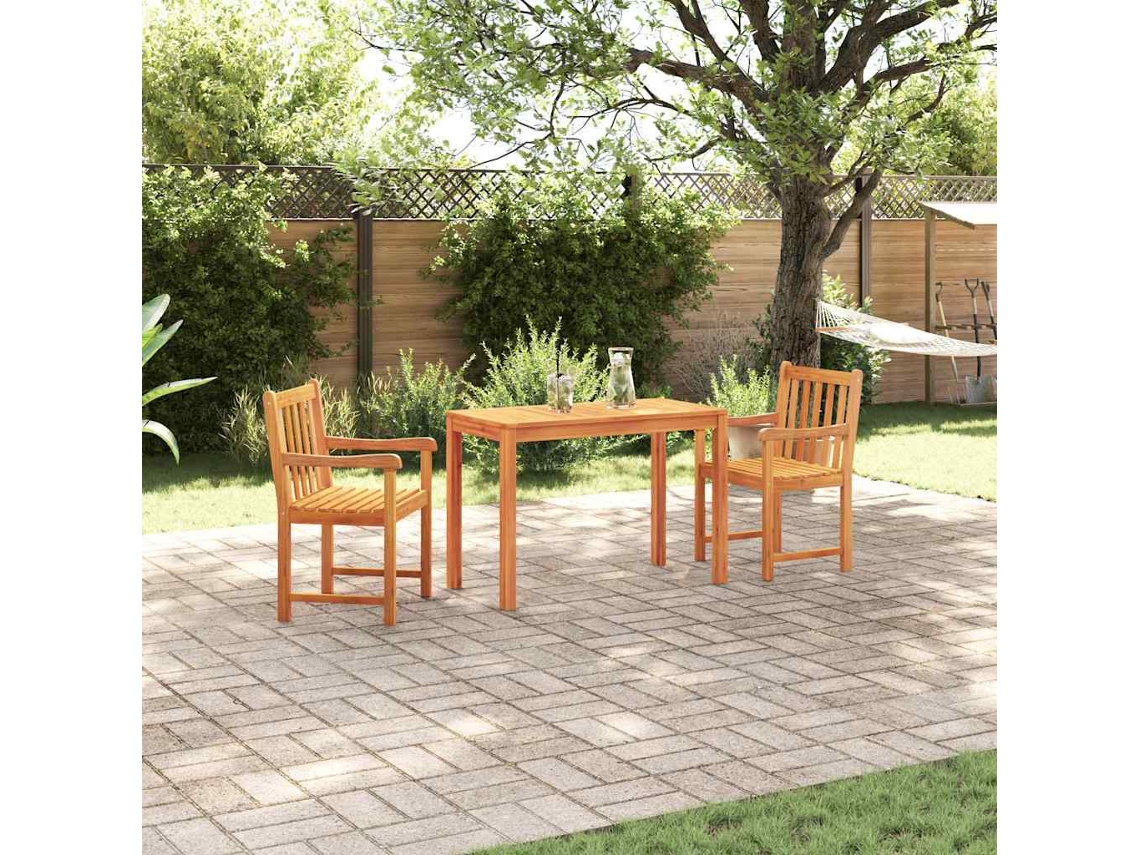 Vidaxl Conjunto de Jantar para Jardim 3 Pcs Castanho