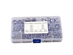 Conjunto De 321 Porcas Sextavadas Métricas Aço 304 Com Inserto Nylon,