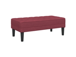 Conjunto 1 Otoman Moderno Vidaxl Vermelho Contraplacado (113 X 57 X 39 Cm)