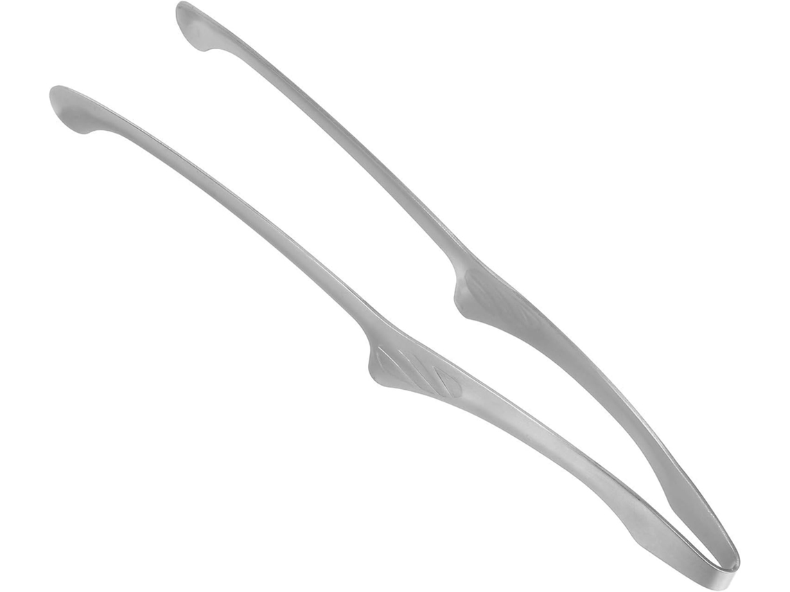 Pinça Para Churrasco Em Aço Inoxidável Prateado Com Pega Firme E Função De Elevação Chapas Quentes, Ideal Para Grelhar